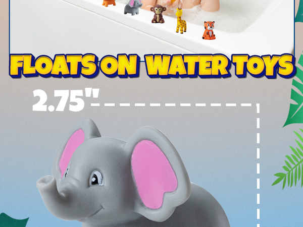 Zoo Animals Bath Toys Bath Tub Toys Cake Decor, Table Decorations 
