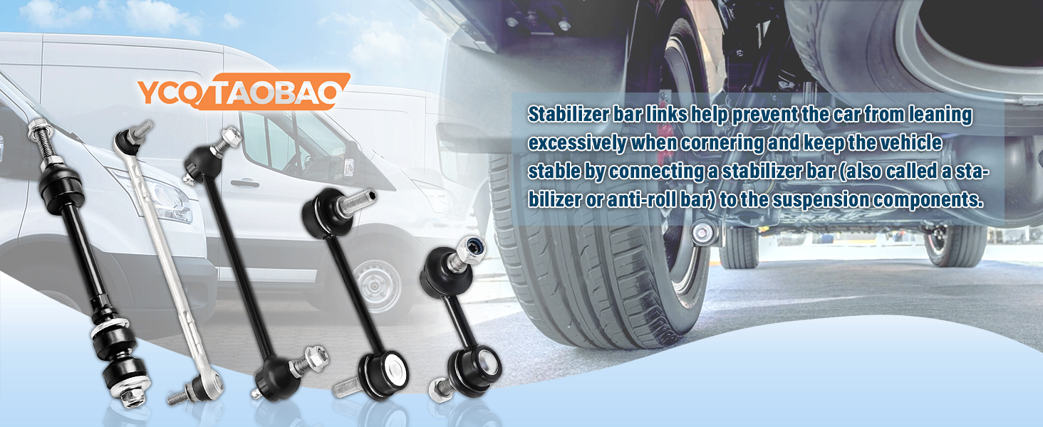 2PC Sway Bar Link Front Stabilizer Bar Link Kit