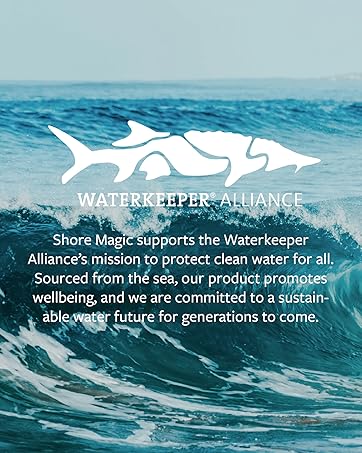 Water keepers alliance slide information on an ocean background