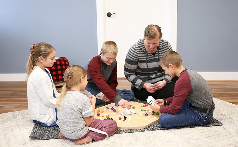 Wooden Marble Chase (Cards N' Marbles