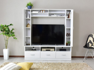 135幅 テレビ台 壁面 収納ゲート型 50インチ対応 135幅 テレビ台 壁面 収納ゲート型 ホワイト | 81chu