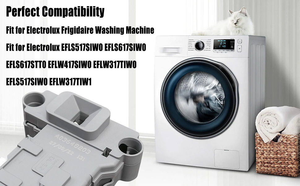 QAGGUM Washer Door Lock Assembly Fit for Frigidaire