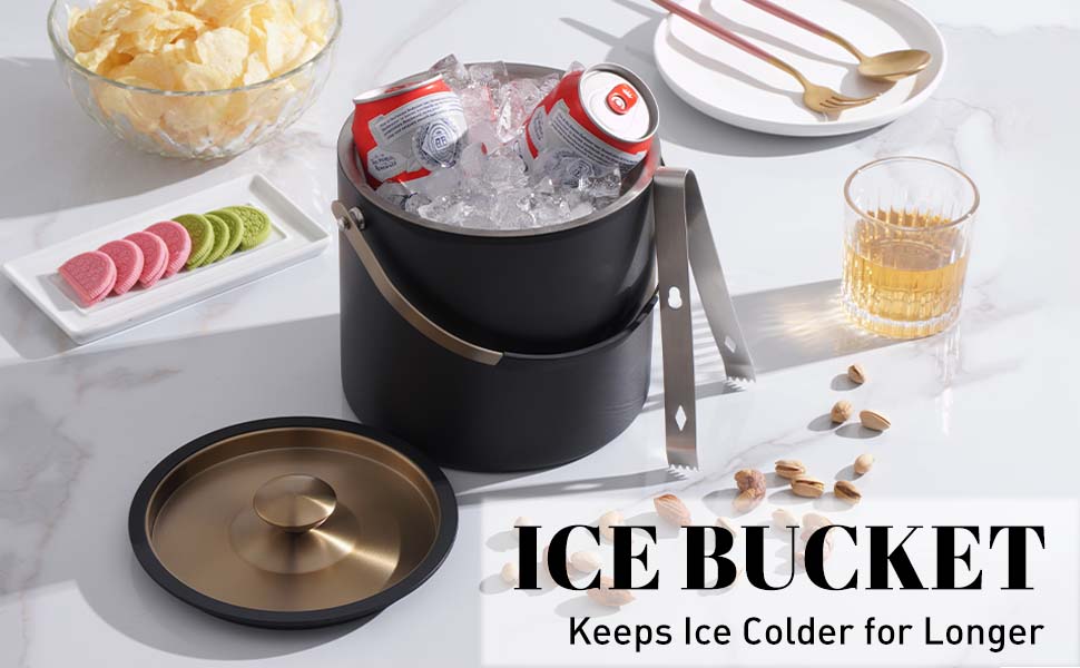 Yeti Ice 2l Ice Bucket With Lid, Ice Bucket For Stainless Steel