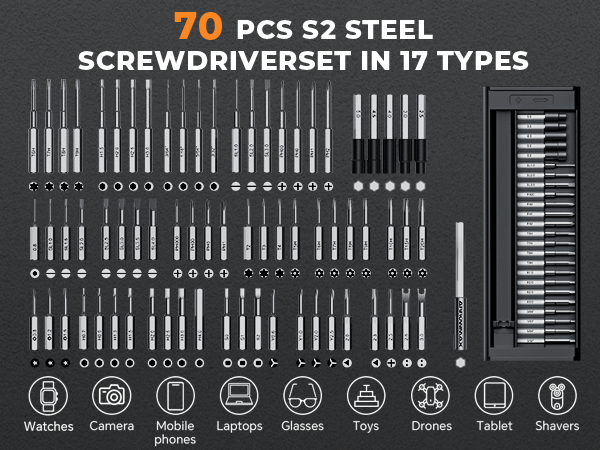 DORY様 Amazon.com: AM ARROWMAX Electric Screwdriver, 74 in 1 Mini