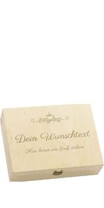Teekiste Holz personalisiert