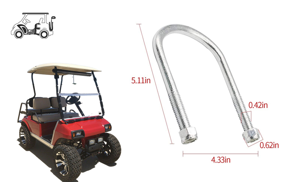 Driveup Club Car U Bolt for Club Car DS and Precedent Heavy Duty Leaf