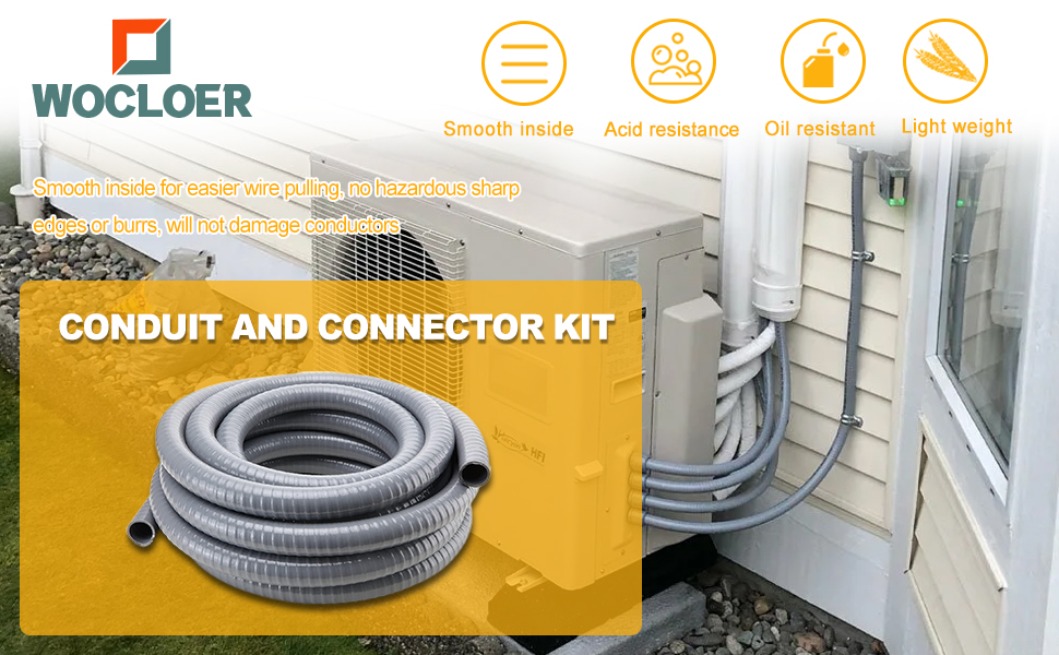 LiquidTight Conduit 2 inch 50 Foot PVC Flexible Non Metallic Liquid