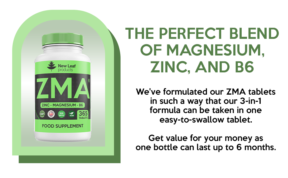 ZMA Supplements for Men & Women 180 Tablets High Strength Muscle