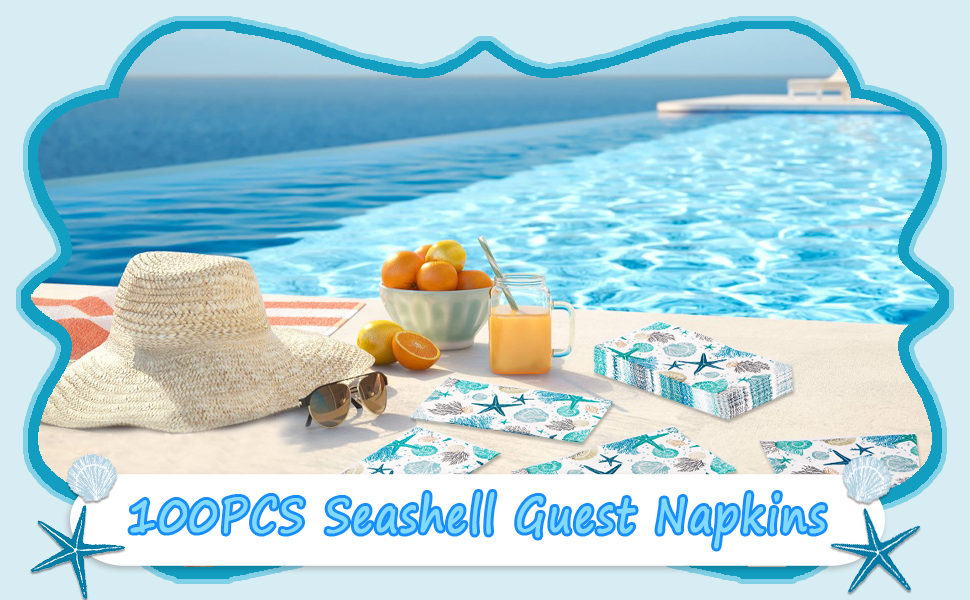 100Pcs Sea Guest Napkins