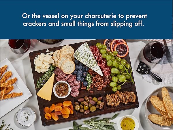 Sonder LA's compartments are perfect for serving charcuterie and holding crackers and baguettes.