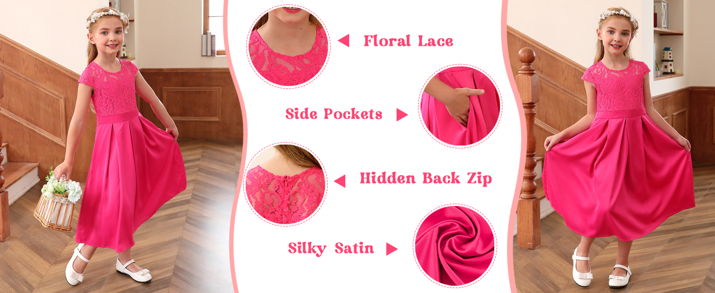 Girls Cute Wedding Party Dress