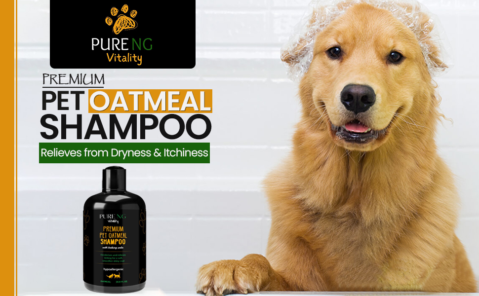 Dry Skin & Anti Itch Shampoo for Dogs Oatmeal Dog Shampoo