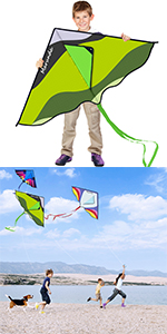 凧 カイト 子ども 凧揚げ 大人 初心者用 微風で揚がる 軽量丈夫 アウトドア 親子おもちゃ カラフルカイト