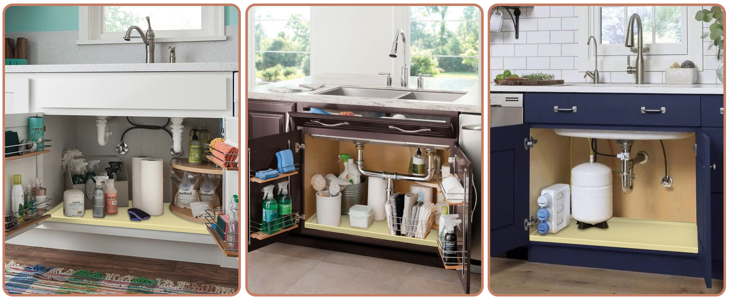 Under Sink Mat Waterproof 28"x22" Kitchen Mat