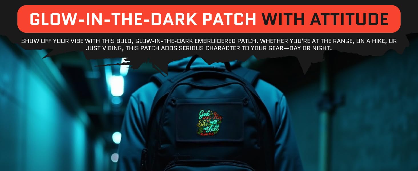 glowing in the dark patch jacket bag backpack faith christian cute patches velcro stickers funny