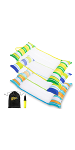 3 Pack Inflatable Pool Float Hammock