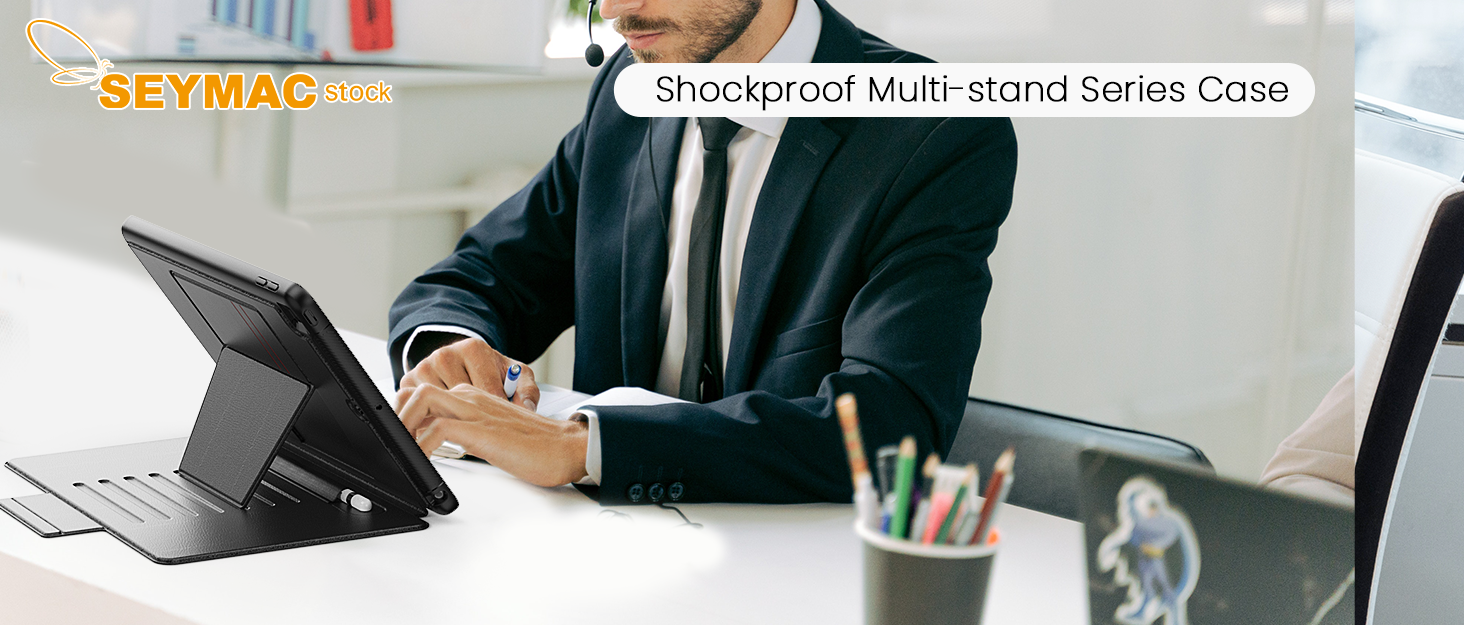 SEYMAC stock Shockproof  Full Body Case with multiple angle stand