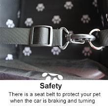 BYGD Car Seat for Dogs, Dog Car Basket with Leveling Support Rod, Car Accessory for Dogs, Suitable for Small and Medium Pets 22 3