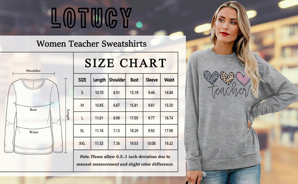 women teacher sweatshirt