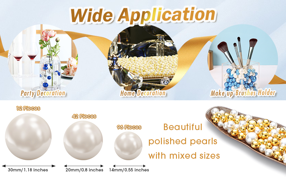 NOTCHIS Floating Beads No Hole Pearl for Vases, Highlight Pearls Bead Vase Filler