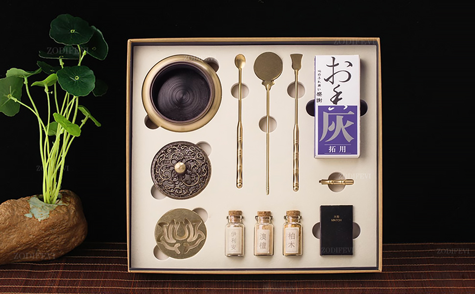ZODIFEVI 11 Pcs/Set Brass Incense Making Kit Incense Powder