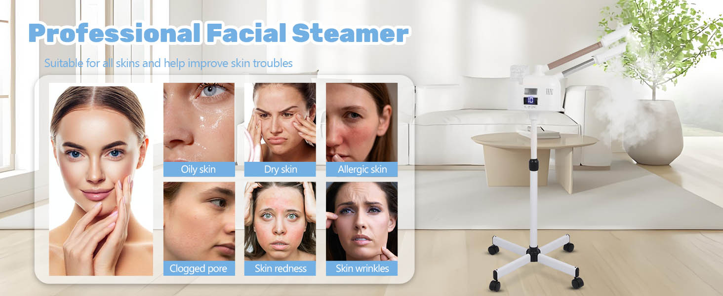 Professional 2-In-1 Facial Steamer
