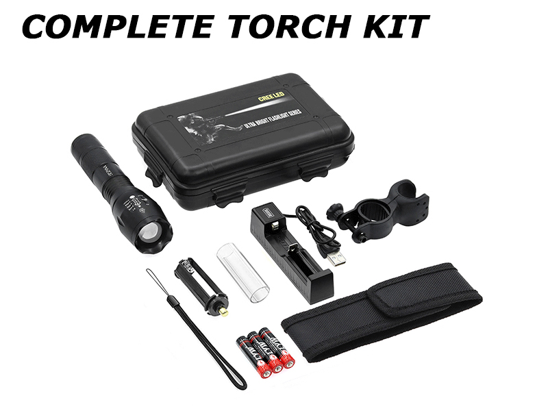 Beizkna LED Torch Rechargeable Super Bright 2000 Lumen Tactical