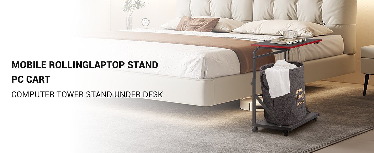 MOBILE ROLLINGLAPTOP STAND pc cart computer tower stand under desk