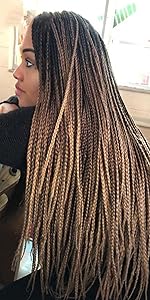 Ombre braiding hair
