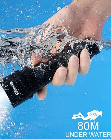 Scuba Diving Flashlight Dive Torch 2000 Lumen Waterproof Underwater