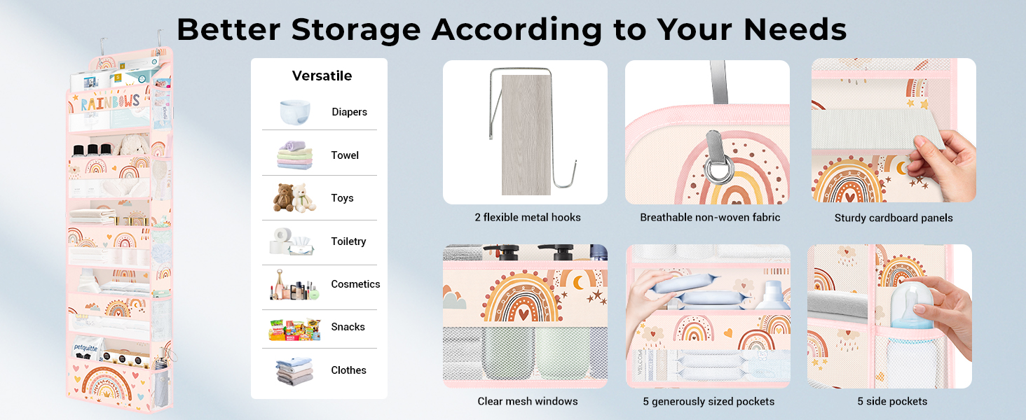 Rainbow over the door organizer