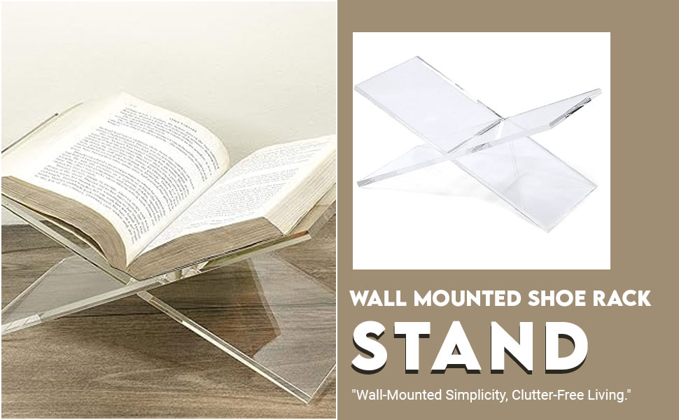 SPN-JGSP Transparent Clear Acrylic Book Holder 2 Piece Reading Stand