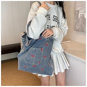 Amazon | [ShuMing] デニム トートバッグ キャンバスバッグ レディース