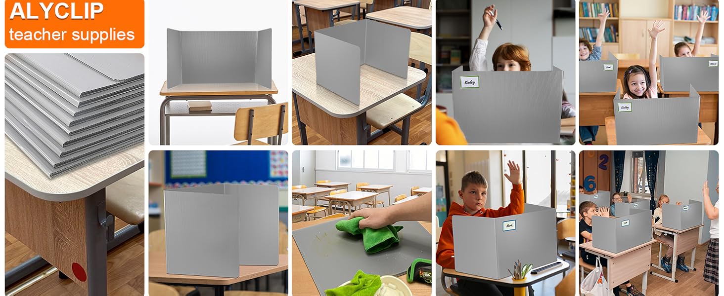 Alyclip 24 Pack Privacy Folders for Students Durable