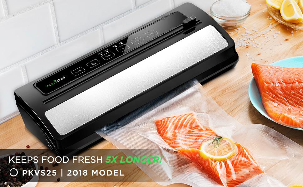 NutriChef Vacuum Sealer Automatic Vacuum Air Sealing
