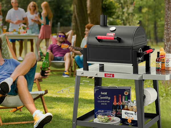 Amazon.com: Feasto Outdoor Grill Cart, Pizza Oven Table with