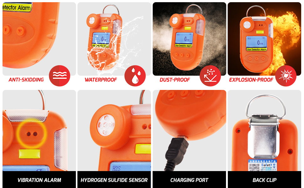 Amazon com: H2S Monitor Clip on Digital H2S Gas Detector 0~100ppm Amazon com: H2S Monitor Clip on Digital H2S Gas Detector 0~100ppm