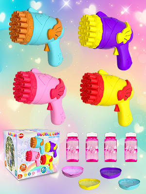 Bubble Machine Gun for Kids age 3 4 5 6 7 8 year old