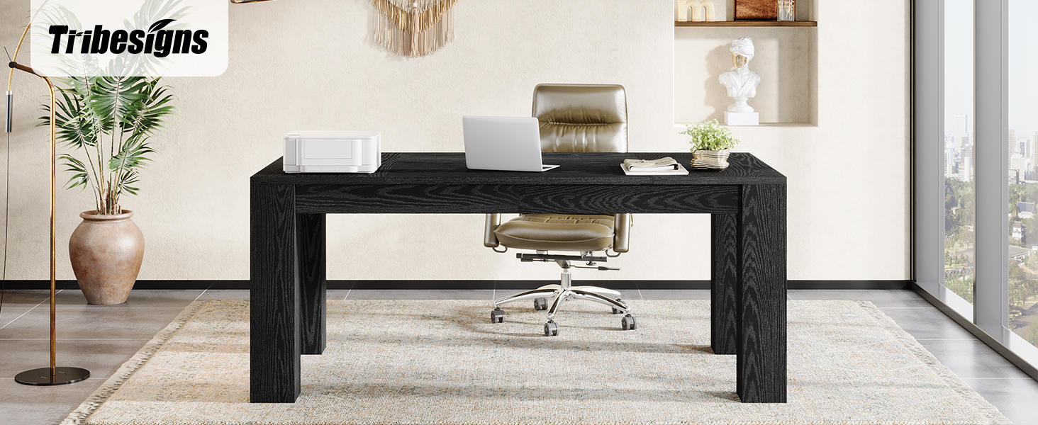 63 inch large executive desk for home office