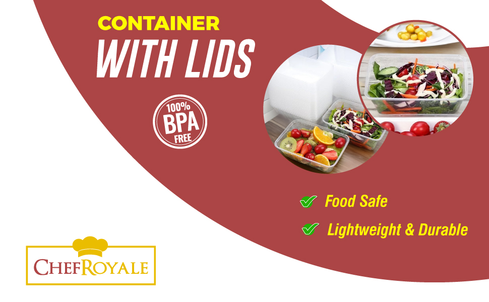 Container with lids BPA free