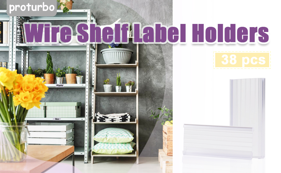 proturbo 38 Pack Wire Shelving Labels Wire Shelf Label