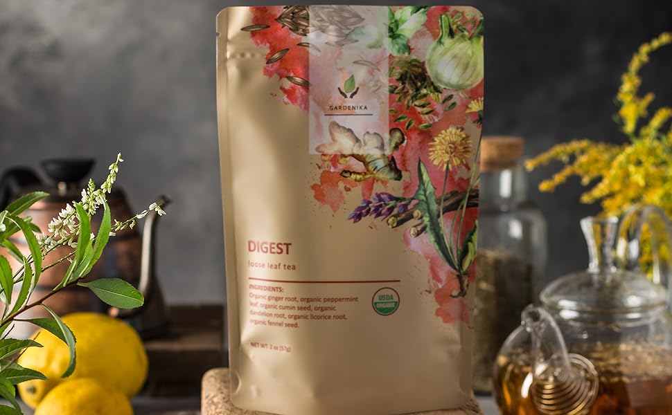 non caffeinated tea healthy comfort digestion Hojas orgánicas sin cafeína natural