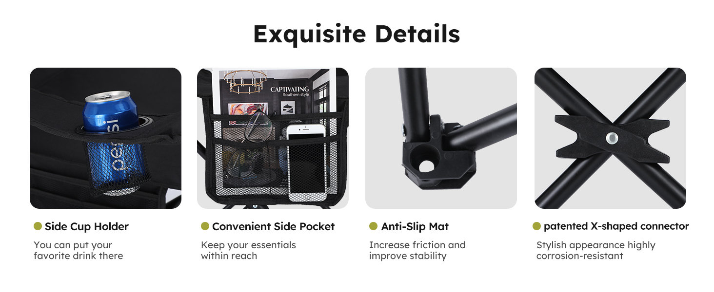 set of 2 camping chairs