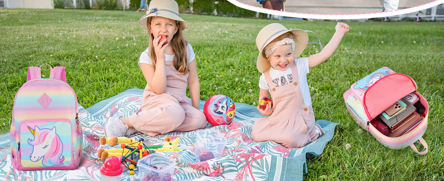 Unicorn Backpack for Little Girls,VASCHY Cute Rainbow Glitter