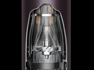 Corte transversal que muestra el motor Hyperdymium dentro del secador Dyson Supersonic Nural.