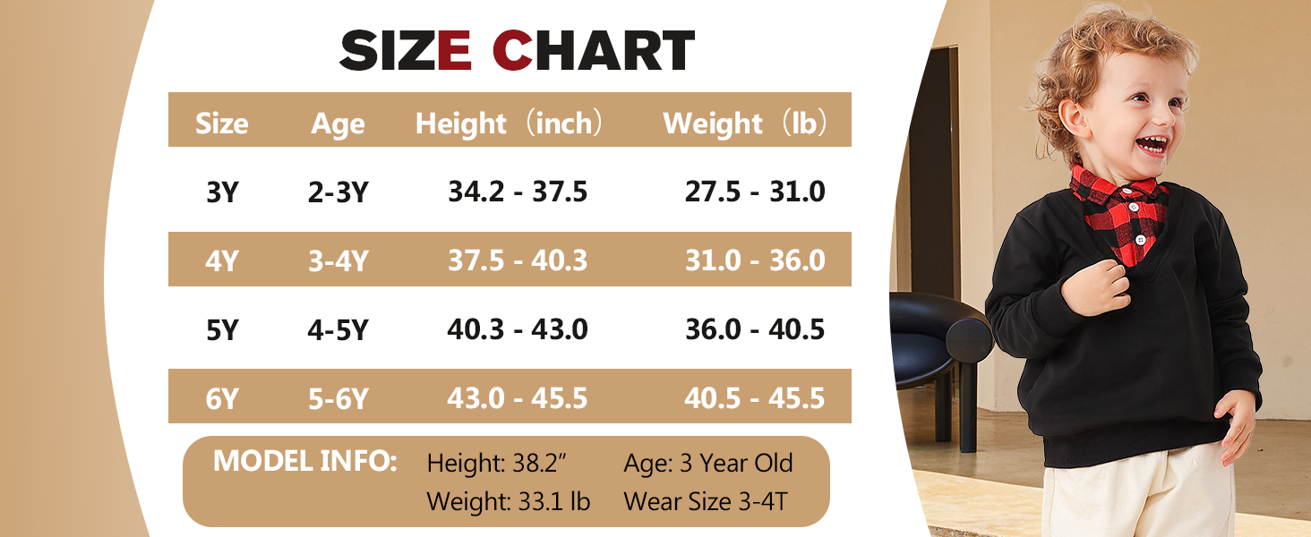 ALISISTER Toddler Boys Sweatshirt Crewneck Plaid Collar Long Sleeve Shirts 2-6 Years