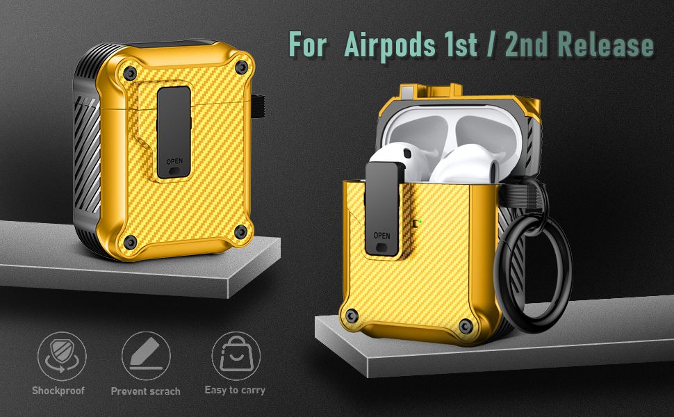 Valkit for Apple AirPods 2nd Generation Case with Secure