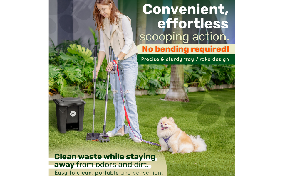 ZubyDog USA Fully Assembled Outdoor Dog Poop Trash Can