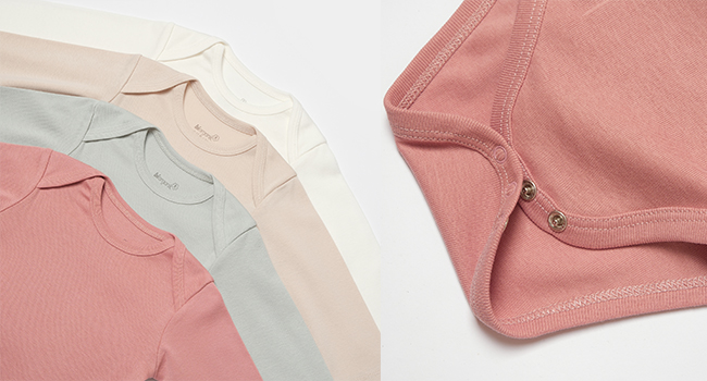 5-Pack Bodysuits Newborn for Infant Baby Girls 100% Organic Cotton