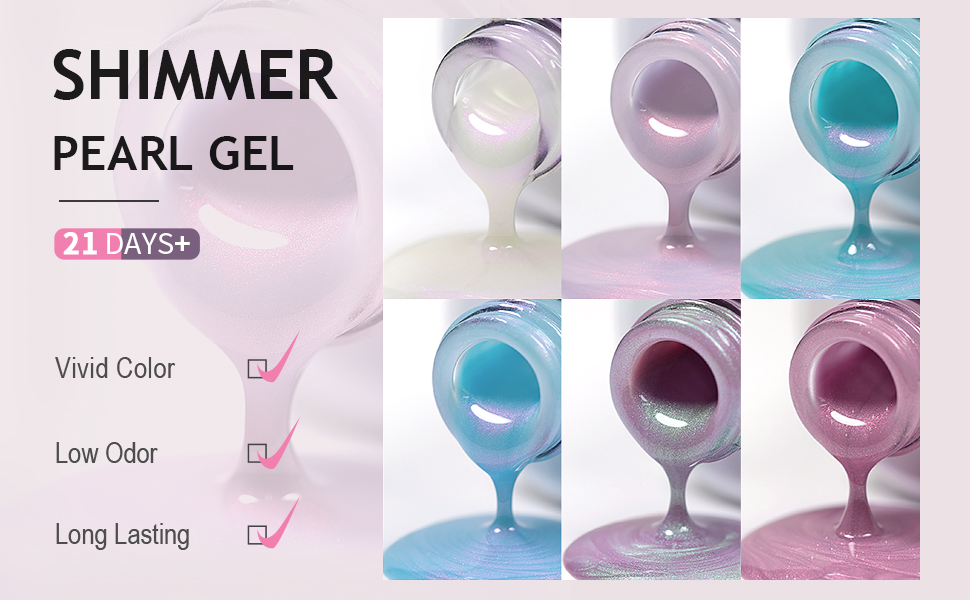 white pearlescent gel polish gel nail polish glitter mermaid iridescent gel